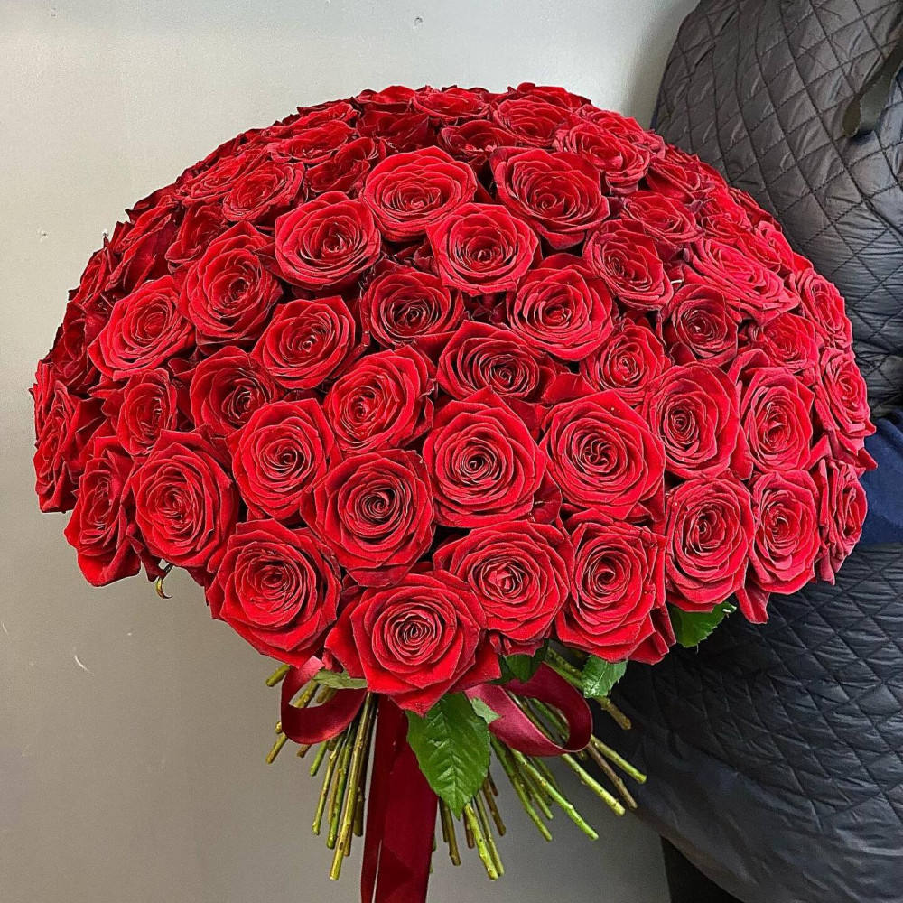 Букет цветов «101 красная роза» - фото 2