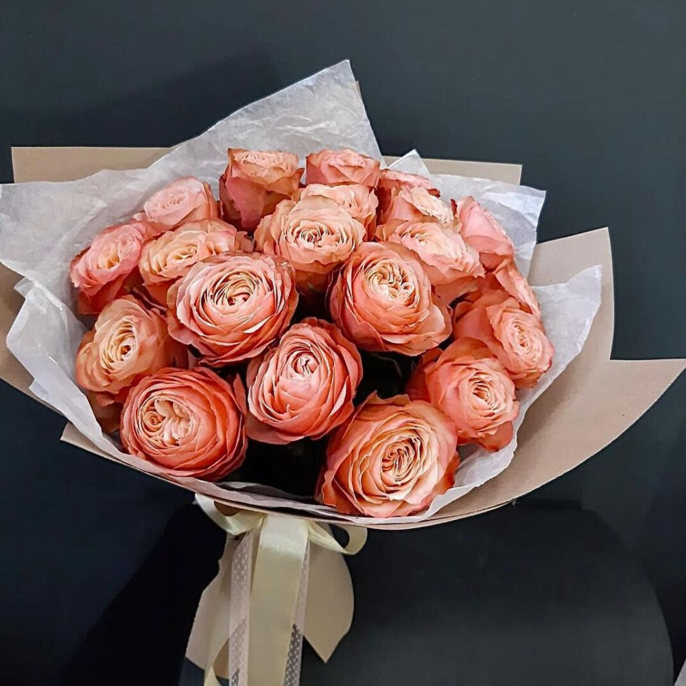 Букет цветов «19 пионовидных роз» - фото 2