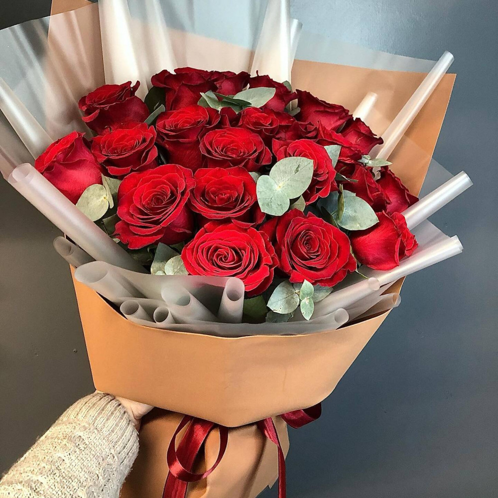 Букет цветов «21 красная роза»