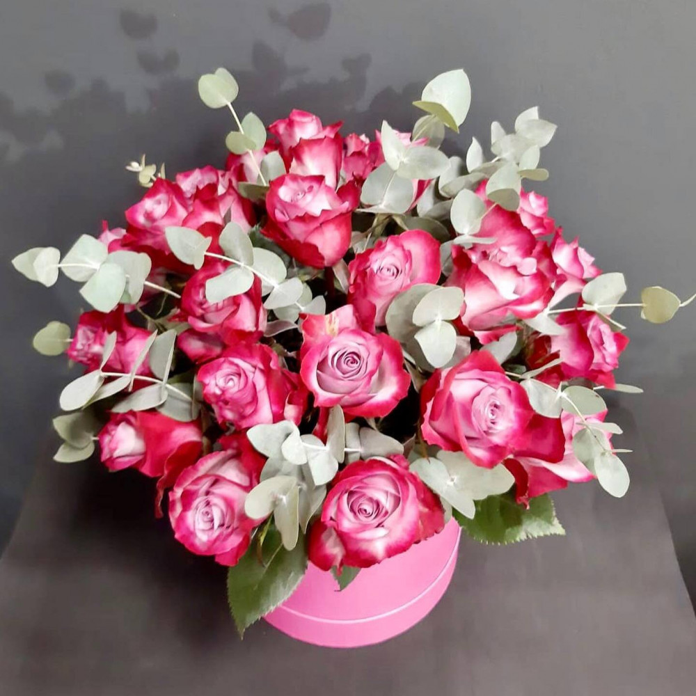 Букет цветов «21 роза в коробке» - фото 2