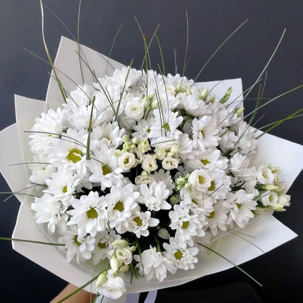 Букет цветов «Букет из эустомы и хризантем»